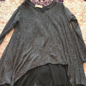 Long Grey Fuzzy Tunic